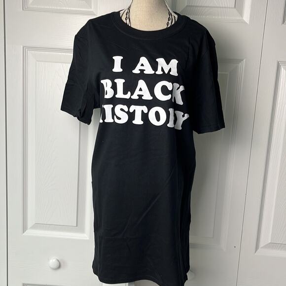 I Am Black History Tee Black White Large - Picture 1 of 6